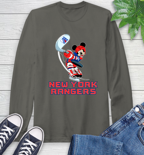 NHL Hockey New York Rangers Cheerful Mickey Mouse Shirt Long Sleeve T-Shirt 10 NHL Hockey New York Rangers Cheerful Mickey Mouse Shirt Long Sleeve T-Shirt - Image 10