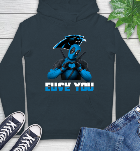 NHL Carolina Panthers Deadpool Love You Fuck You Football Sports Hoodie 7
