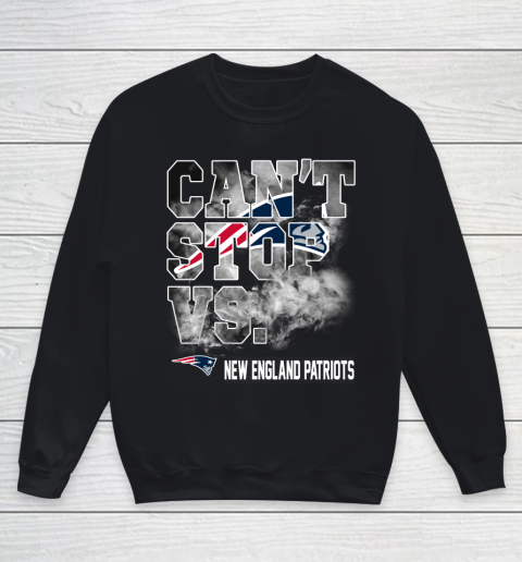 NFL New England Patriots Can't Stop Vs Youth Sweatshirt