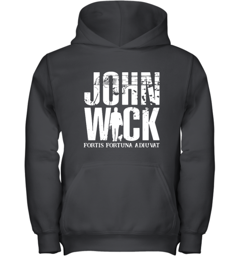 5qqs john wick fortis fortuna adiuvat youth hoodie 43 front black