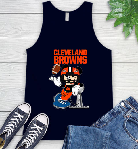 NFL Cleveland Browns Mickey Mouse Disney Super Bowl Football T Shirt Tank Top 3
