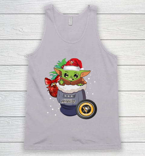 Pittsburgh Penguins Christmas Baby Yoda Star Wars Funny Happy NHL Tank Top 4