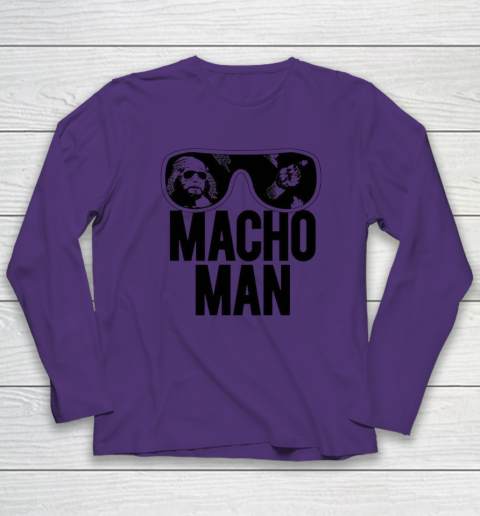 Purple Macho Man Long Sleeve T-Shirt