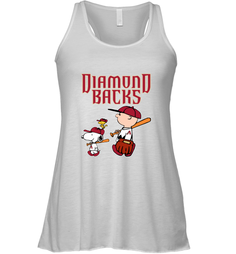 Arizona Diamondbakcs Let's Play Baseball Together Snoopy MLB Racerback Tank