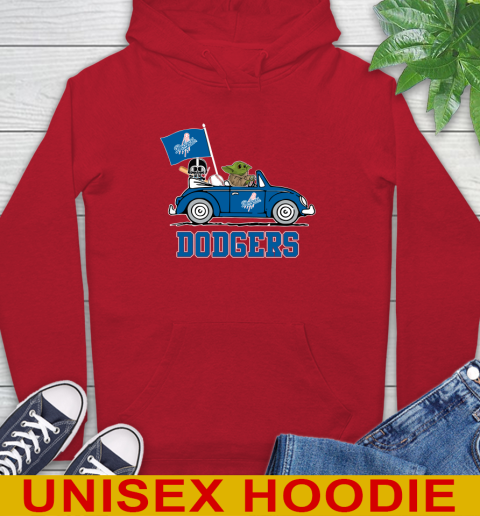 MLB Baseball Los Angeles Dodgers Darth Vader Baby Yoda Driving Star Wars Shirt Hoodie 10
