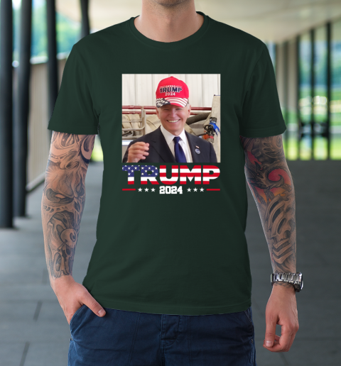 Joe biden Wearing A Trump Hat T-Shirt 3