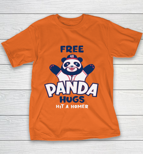 Free Panda Hugs Braves Youth T-Shirt 3