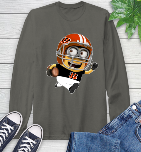 NFL Cincinnati Bengals Minions Disney Football Sports Long Sleeve T-Shirt 8