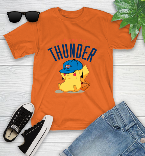 NBA Pikachu Basketball Sports Oklahoma City Thunder Youth T-Shirt 7
