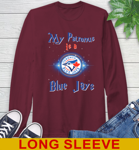 MLB Baseball Harry Potter My Patronus Is A Toronto Blue Jays Long Sleeve T-Shirt 7