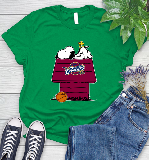 Cleveland Cavaliers NBA Basketball Snoopy Woodstock The Peanuts Movie Women's T-Shirt 6