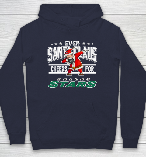 Dallas Stars Even Santa Claus Cheers For Christmas NHL Hoodie 2
