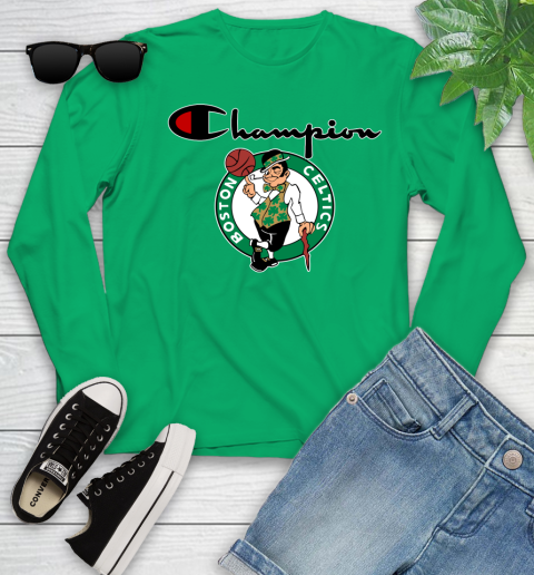 NBA Basketball Boston Celtics Champion Shirt Youth Long Sleeve 4