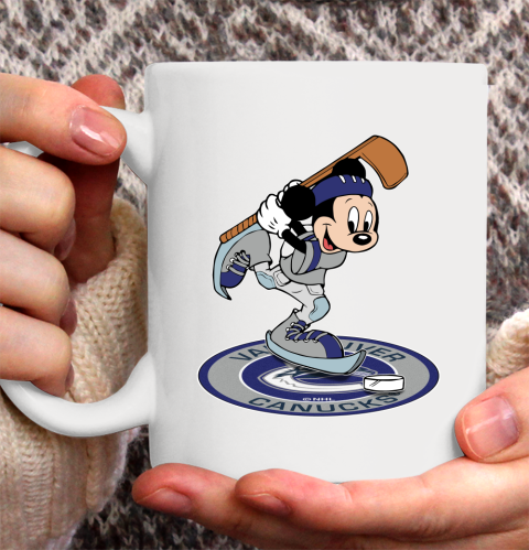 NHL Hockey Vancouver Canucks Cheerful Mickey Disney Shirt Ceramic Mug 15oz 2