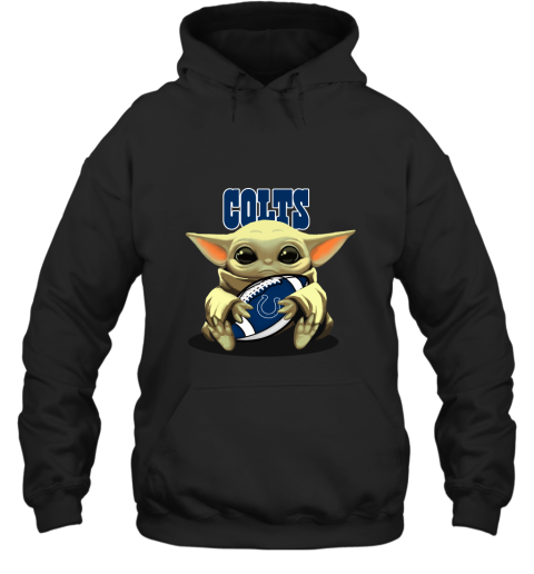 Baby Yoda Loves The Indianapolis Colts Star Wars NFL Hoodie