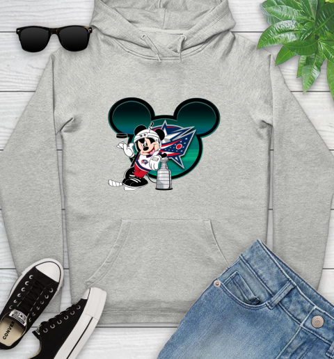 NHL Columbus Blue Jackets Stanley Cup Mickey Mouse Disney Hockey T Shirt Youth Hoodie