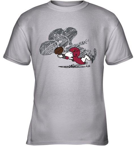 Arizona Cardinals Snoopy Plays The Football Game Youth T-Shirt 