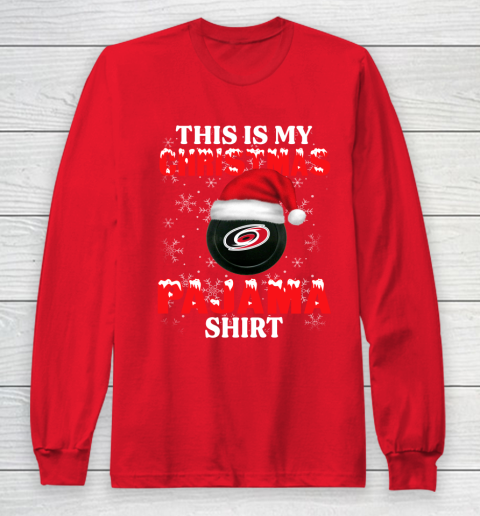 Carolina Hurricanes This Is My Christmas Pajama Shirt NHL Long Sleeve T-Shirt 7
