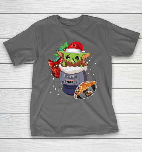 Cincinnati Bengals Christmas Baby Yoda Star Wars Funny Happy NFL T-Shirt 9
