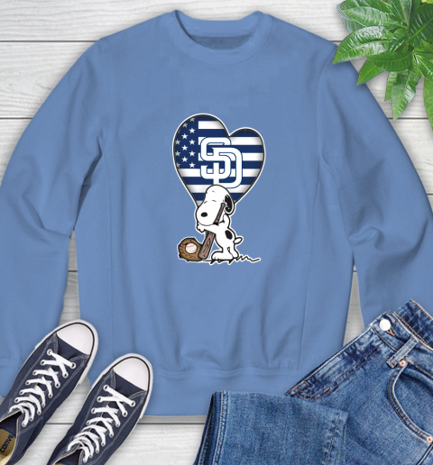 San Diego Padres MLB Baseball The Peanuts Movie Adorable Snoopy Sweatshirt 11