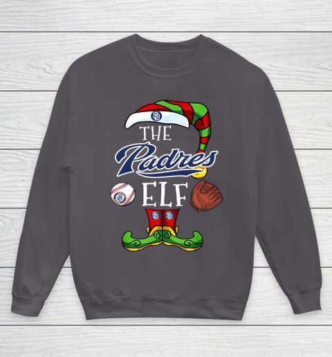 San Diego Padres Christmas ELF Funny MLB Youth Sweatshirt 5
