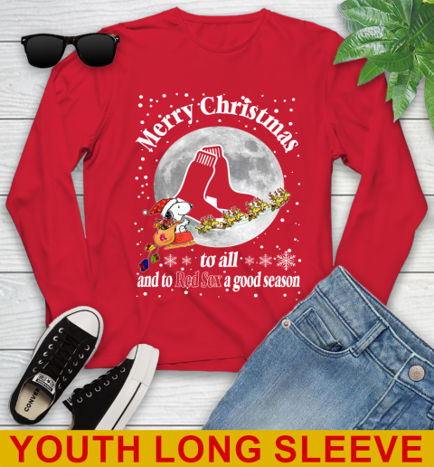 Boston Red Sox Merry Christmas To All And To Red Sox A Good Season MLB Baseball Sports Youth Long Sleeve 11