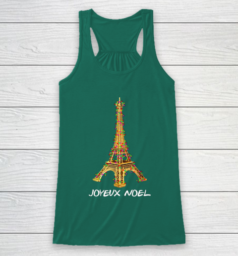 Joyeux Noel French Merry Christmas Eiffel Tower Racerback Tank 5