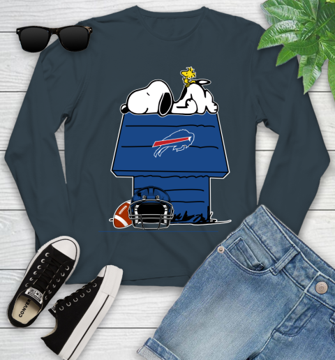 Buffalo Bills NFL Football Snoopy Woodstock The Peanuts Movie Youth Long Sleeve 8