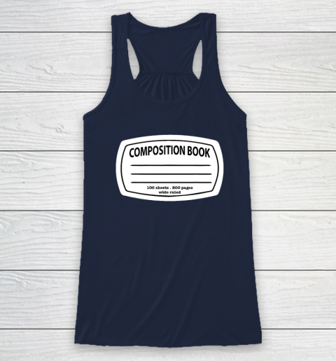 Composition Notebook Costume  Matching Group Halloween Racerback Tank 5