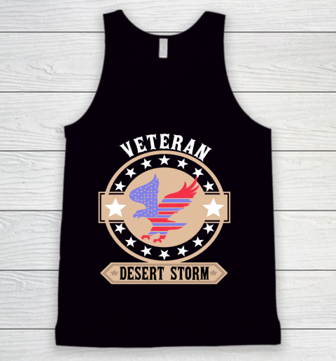 Desert Storm Veteran  American Flag  Eagle Tank Top