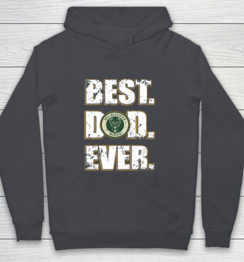 NBA Milwaukee Bucks Basketball Best Dad Ever Family Shirt Youth Hoodie 5
