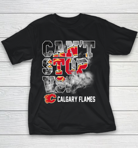 NHL Calgary Flames Hockey Can't Stop Vs Youth T-Shirt
