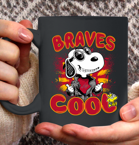 MLB Baseball Atlanta Braves Cool Snoopy Shirt Ceramic Mug 15oz