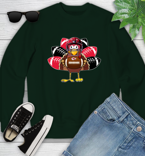 Kansas City Chiefs Turkey Thanksgiving Day Youth Sweatshirt 10