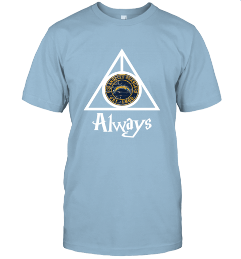 Always Love The Los Angeles Chargers x Harry Potter Mashup NFL auwn always love the los angeles chargers x harry potte classic t shirt 2 front light blue