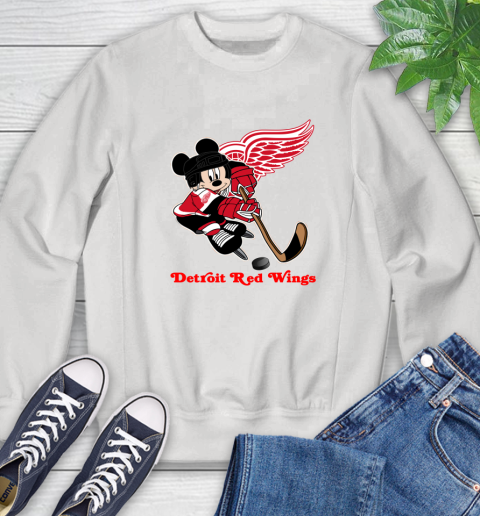 NHL Detroit Red Wings Mickey Mouse Disney Hockey T Shirt Sweatshirt