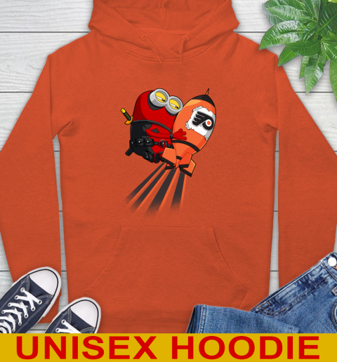 NHL Hockey Philadelphia Flyers Deadpool Minion Marvel Shirt Hoodie 4