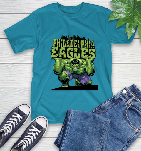 Philadelphia Eagles NFL Football Incredible Hulk Marvel Avengers Sports T Shirt Tee For Sports