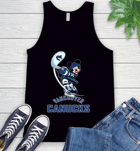NHL Hockey Vancouver Canucks Cheerful Mickey Mouse Shirt Tank Top