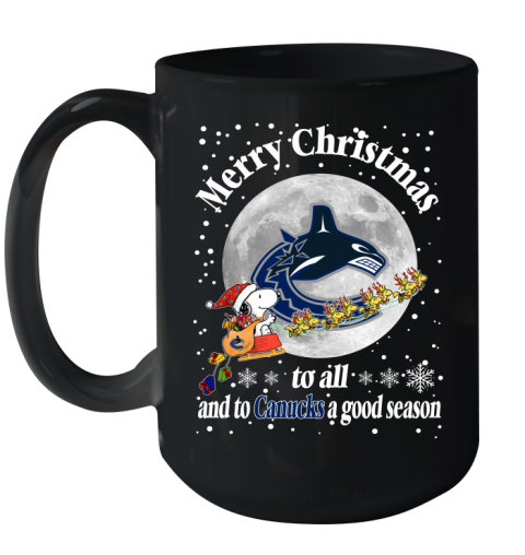 Vancouver Canucks Merry Christmas To All And To Canucks A Good Season NHL Hockey Sports Ceramic Mug 15oz
