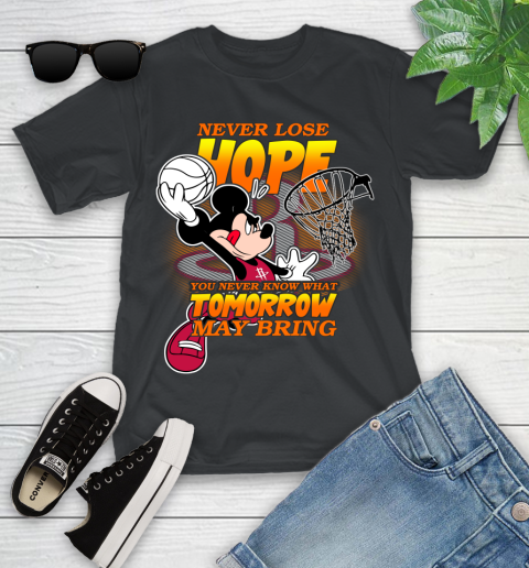 Houston Rockets NBA Basketball Mickey Disney Never Lose Hope Youth T-Shirt