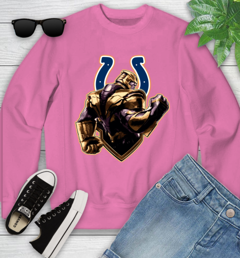 NFL Thanos Avengers Endgame Football Sports Indianapolis Colts Youth Sweatshirt 7