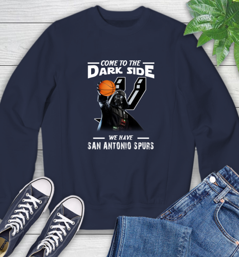 NBA Come To The Dark Side We Have San Antonio Spurs Star Wars Darth Vader Basketball Sweatshirt 2