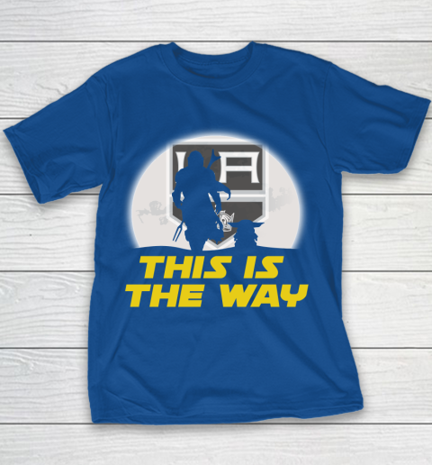 Los Angeles Kings NHL Ice Hockey Star Wars Yoda And Mandalorian This Is The Way Youth T-Shirt 6