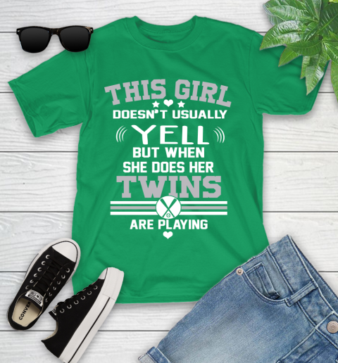 Minnesota Twins MLB Baseball I Yell When My Team Is Playing Youth T-Shirt 8