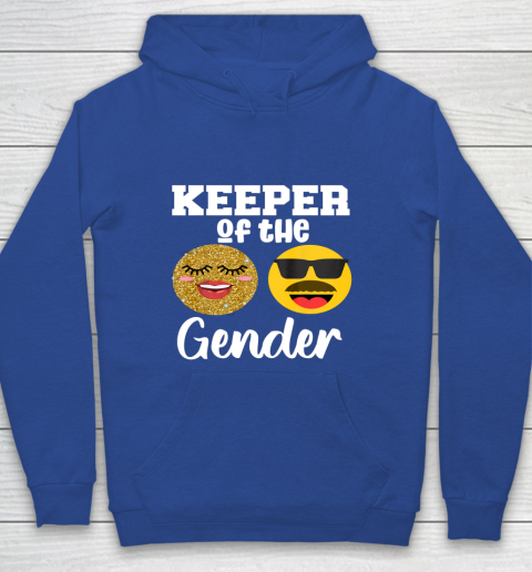 Keeper of the Gender Staches or Lashes Gender Reveal Party Youth Hoodie 6