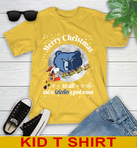 Memphis Grizzlies Merry Christmas To All And To Grizzlies A Good Season NBA Basketball Sports Youth T-Shirt 9