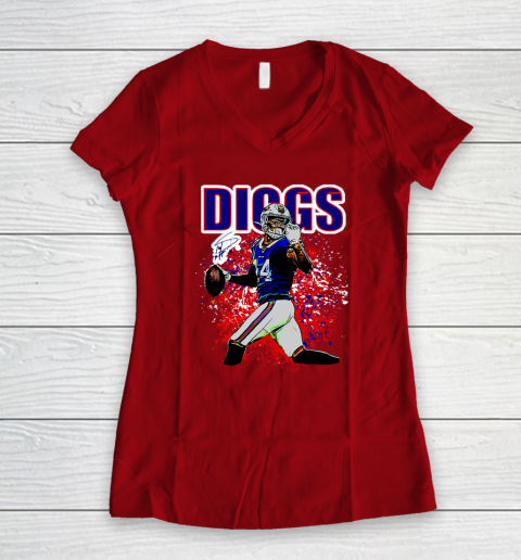 Stefon Diggs Buffalo Bills Women's V-Neck T-Shirt 13