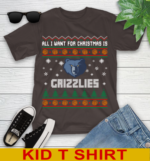 NBA All I Want For Christmas Is Memphis Grizzlies Basketball Sports 102