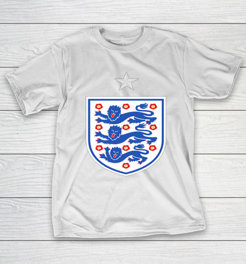 England Three Heraldic Lions Crest Soccer Football 2020 2021 T-Shirt